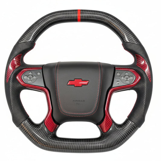 2014–2018 Chevrolet Silverado / Suburban / Tahoe Carbon Fiber Steering Wheel – Customizable