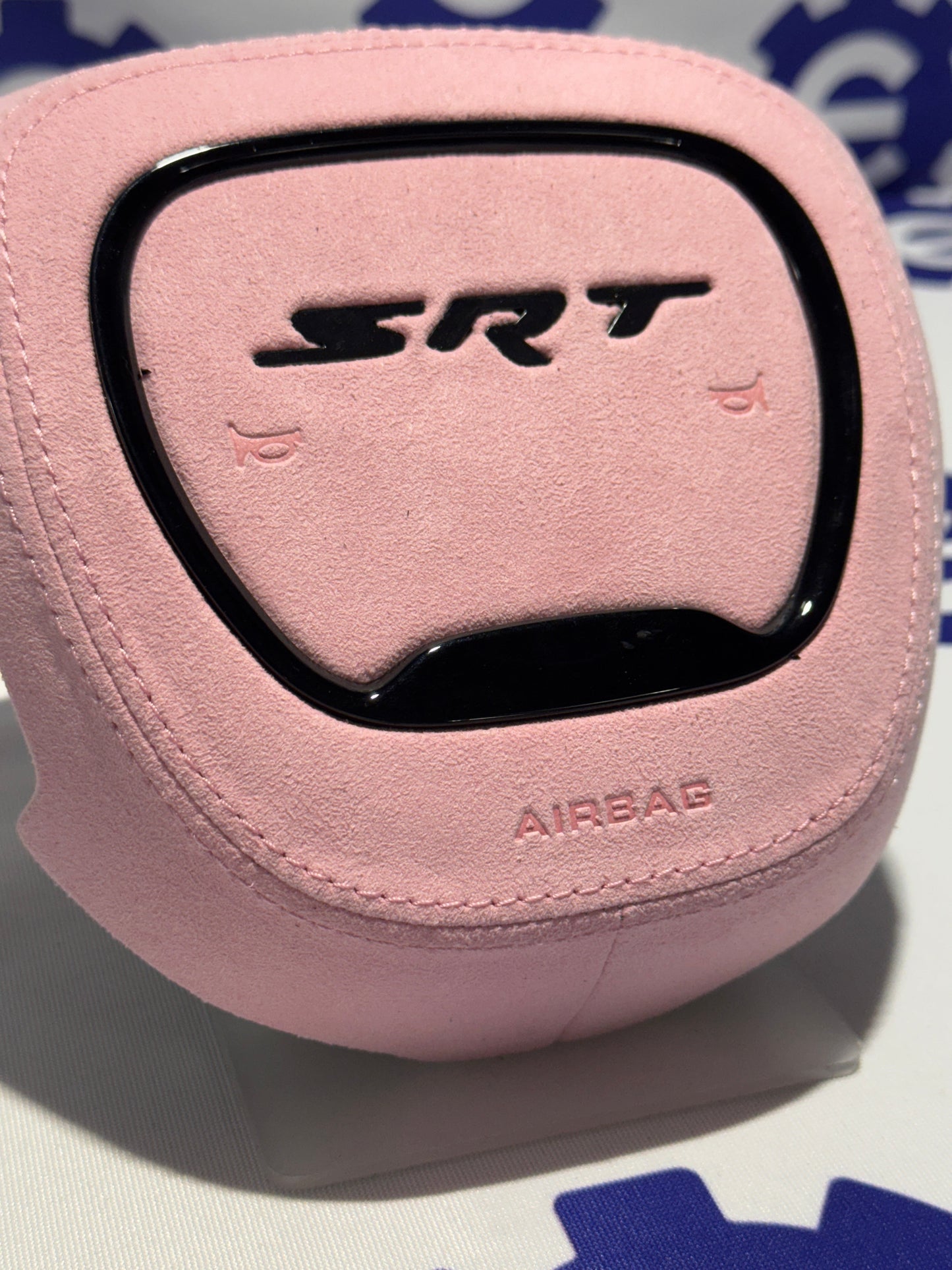 2015-2023 Dodge Airbag Cover - Pink Alcantara