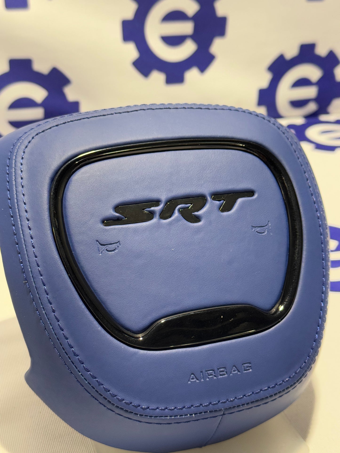 2015-2023 Dodge Airbag Cover - Blue Leather