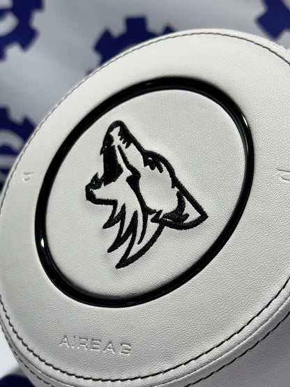 Ford Mustang Coyote Airbag Cover - White Leather