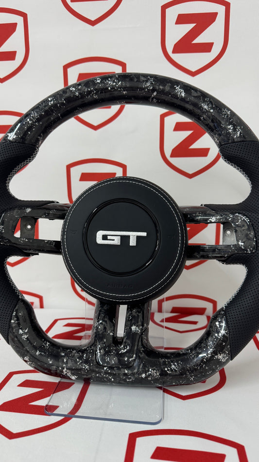 2015-2023 Ford Mustang Carbon Fiber Steering Wheel - Customizable
