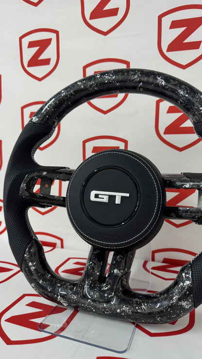 2015-2023 Ford Mustang Carbon Fiber Steering Wheel - Customizable