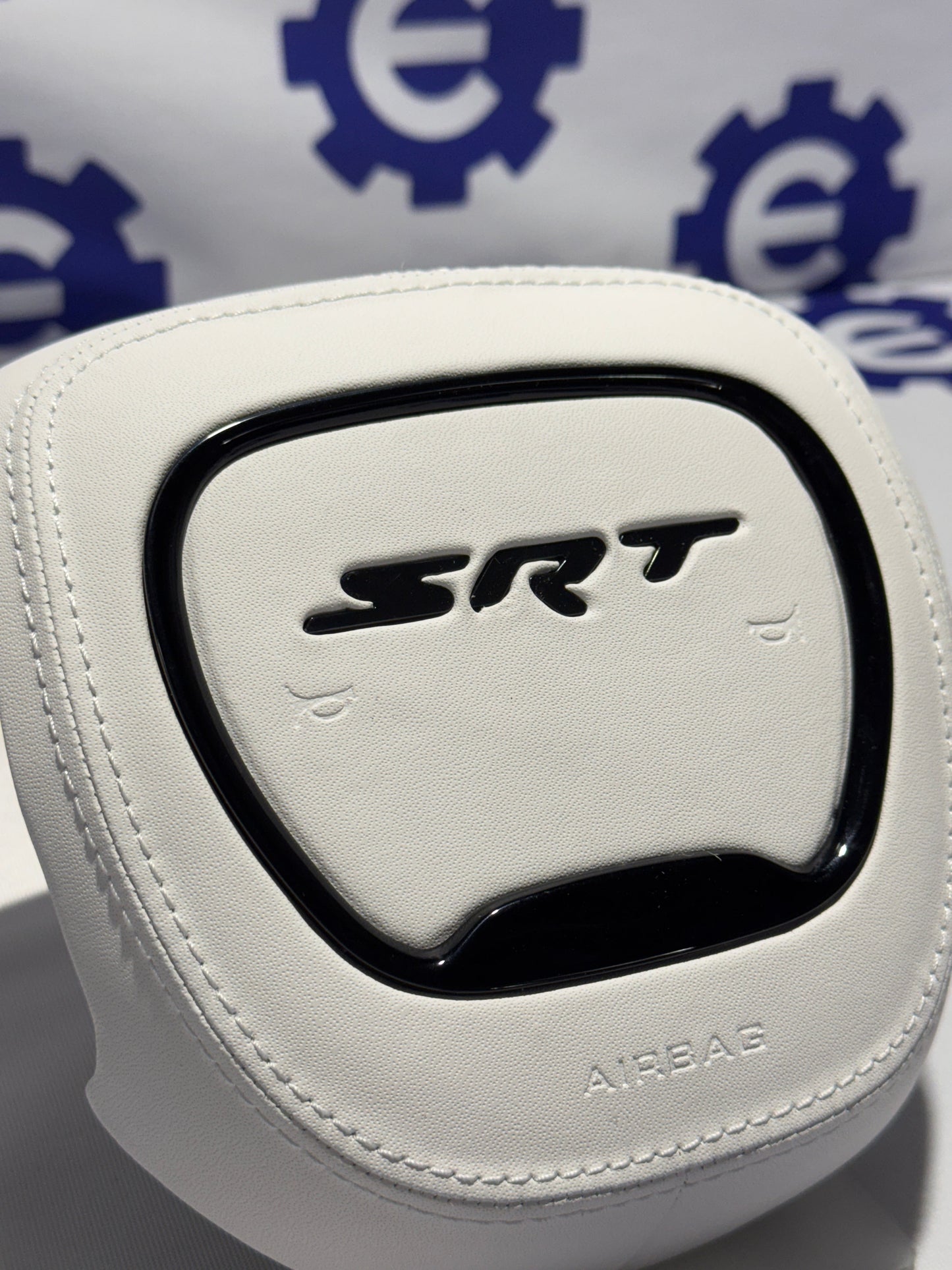 2015-2023 Dodge Airbag Cover - White Leather