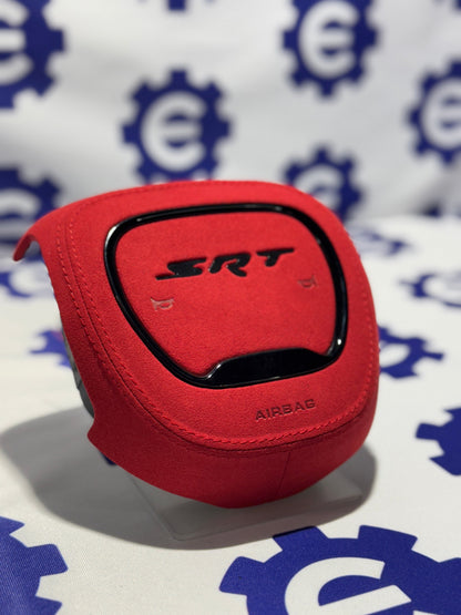 2015-2023 Dodge Airbag Cover - Red Alcantara