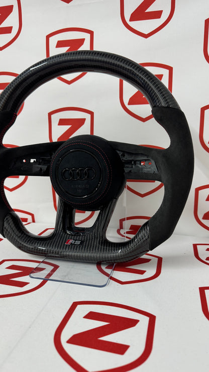 2010-2021 Audi RS Carbon Fiber Steering Wheel - Customizable