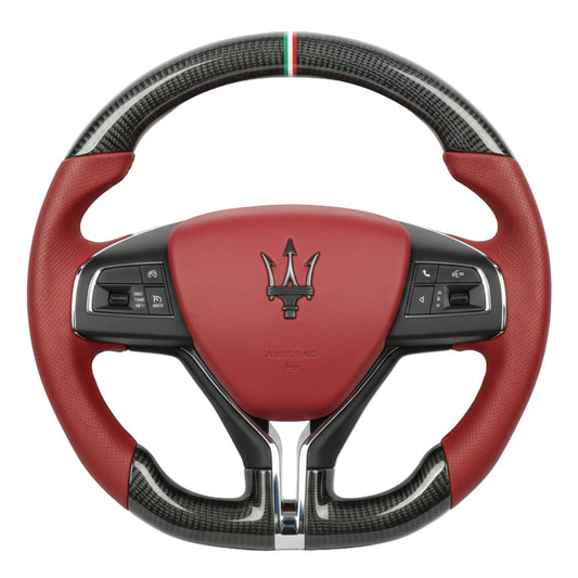 2013-2024 Maserati Ghibli / Levante / Quattroporte Carbon Fiber Steering Wheel – Customizable