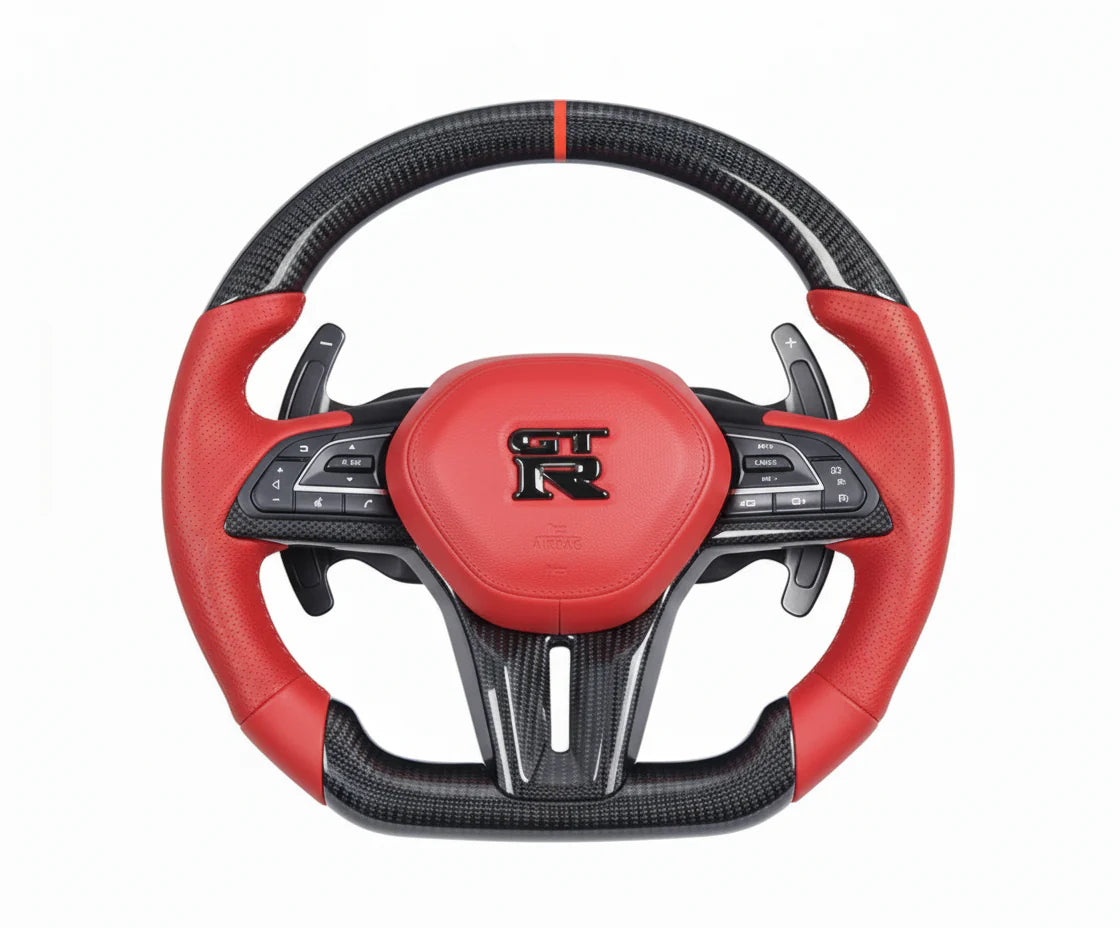 2017-2022 Nissan GTR R35 Carbon Fiber Steering Wheel - Customizable