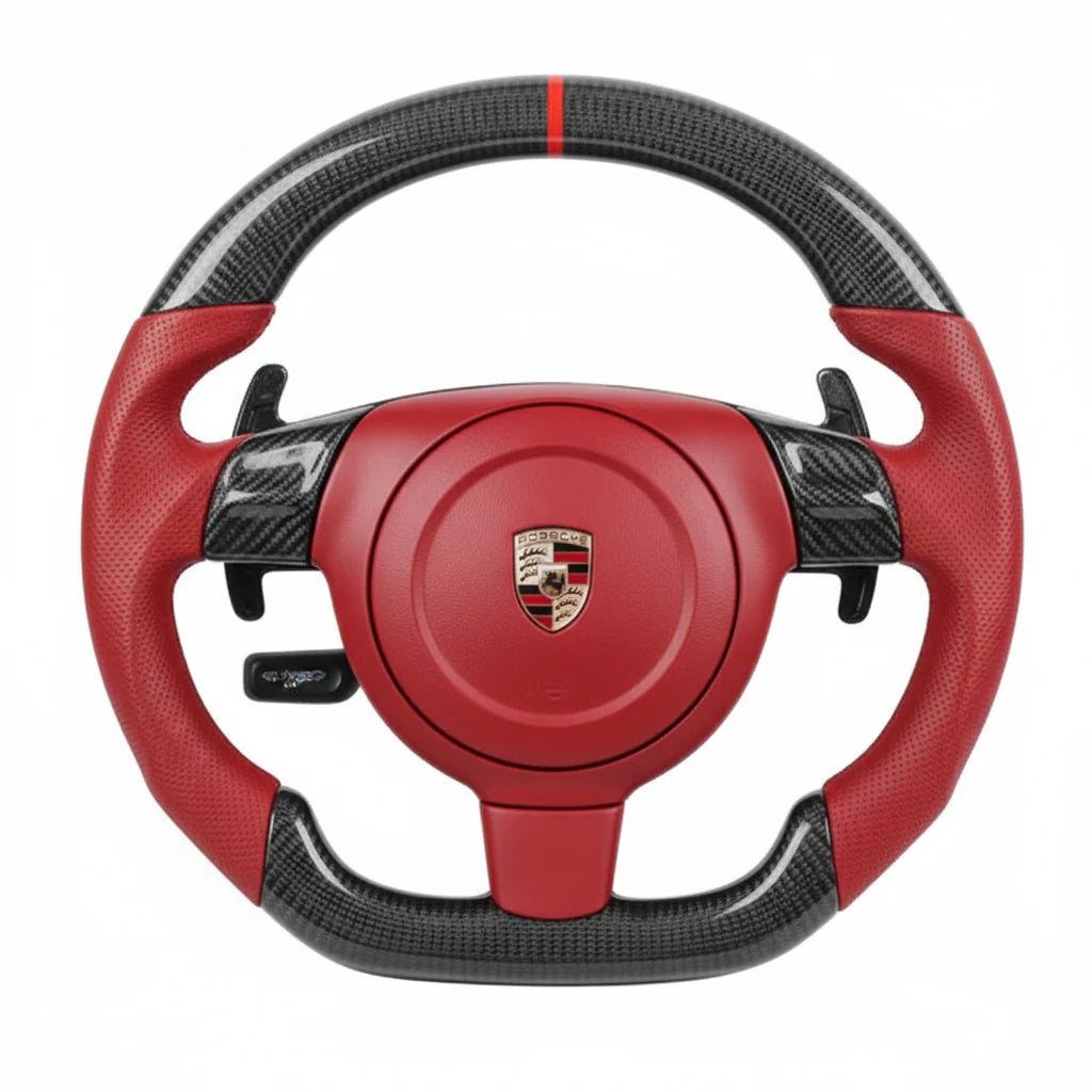 2002-2008 Porsche 911/Boxster/Cayman Carbon Fiber Steering Wheel - Customizable