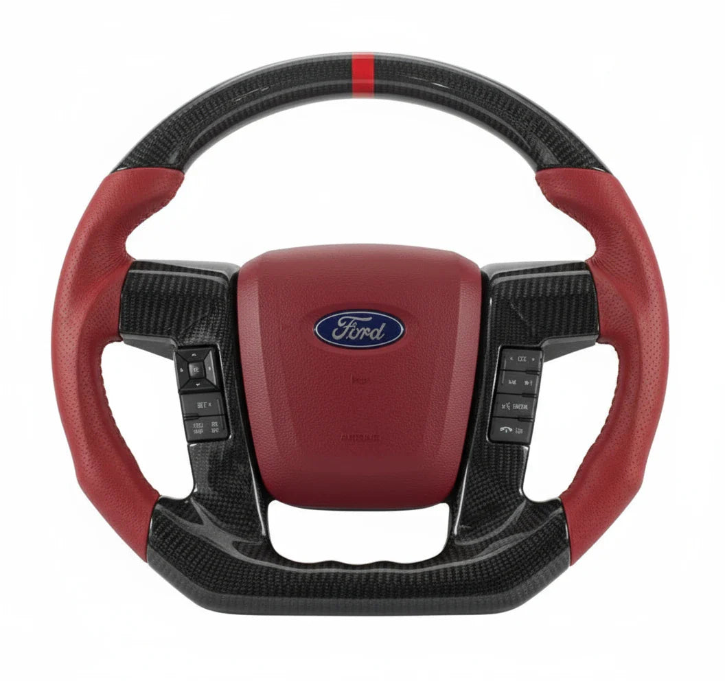 2009-2014 Ford F150, F-250, F-350, F-450, Excursion Super Duty Carbon Fiber Steering Wheel - customizable