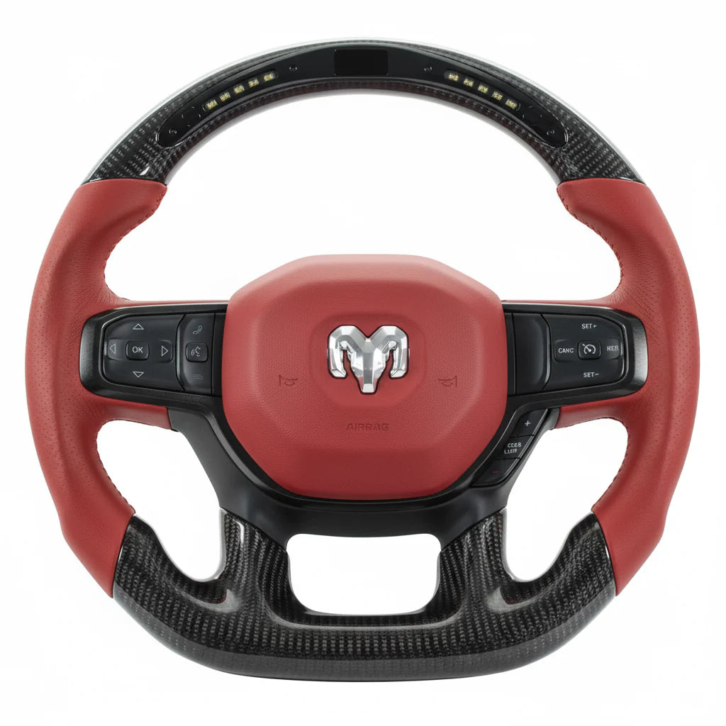 2021-2023 Dodge Ram / TRX Carbon Fiber Steering Wheel - Customizable